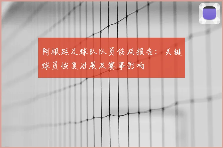 阿根廷足球队队员伤病报告：关键球员恢复进展及赛事影响